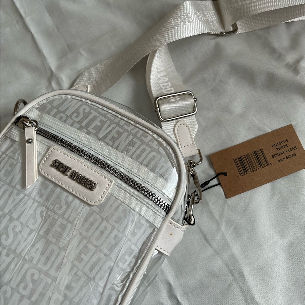New  Clear/ Transparent Steve Madden Crossbody Bag concert / stadium / festival